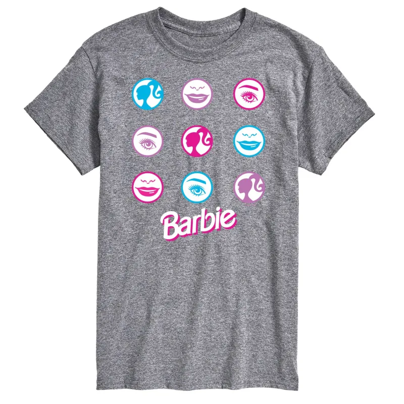 Barbie - Iconic Features of Barbie - Men's Short Sleeve Graphic T-Shirt sold by Zulily