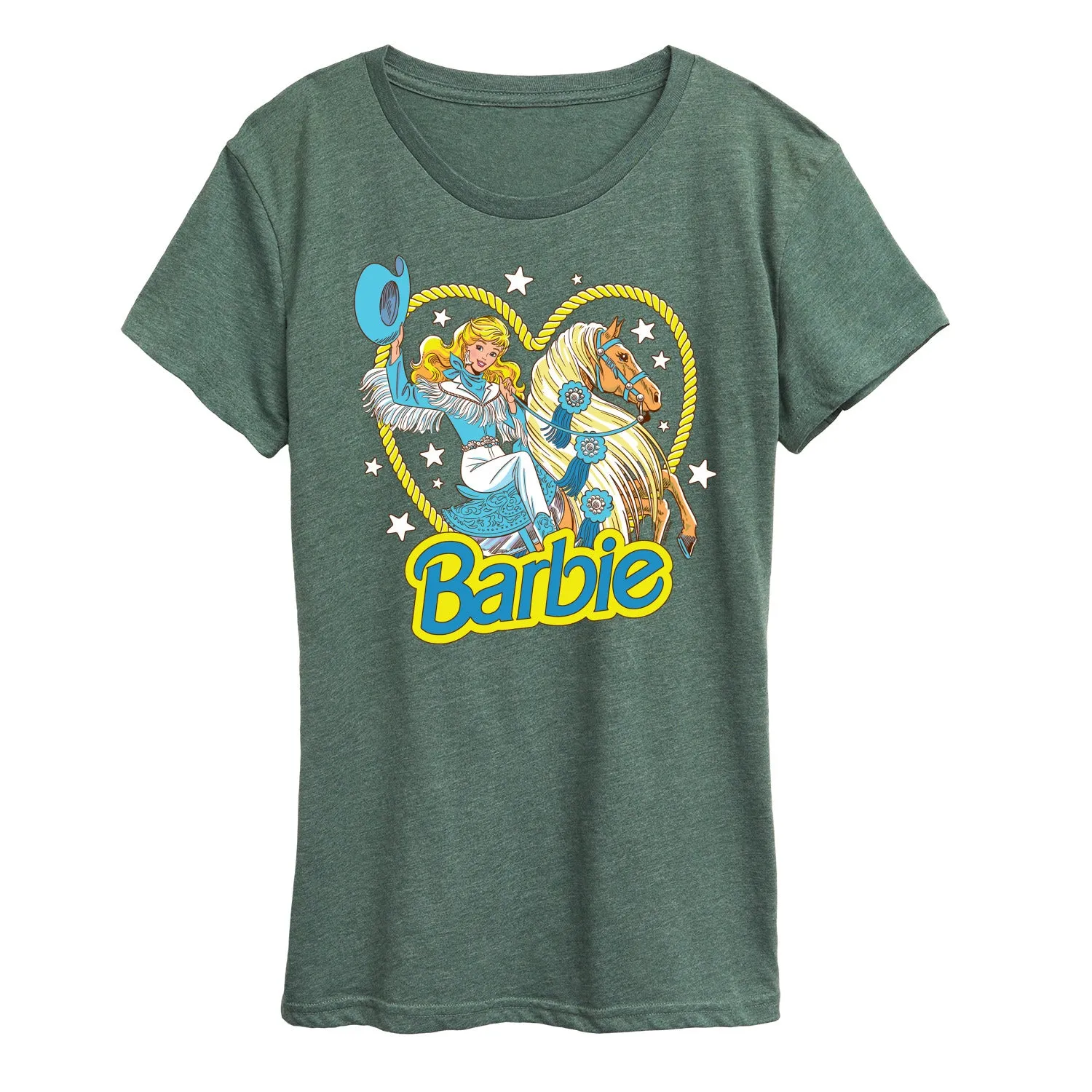 Barbie - Retro Western Comic-Women's Short Sleeve Graphic T-Shirt sold by Zulily product image thumbnail 5