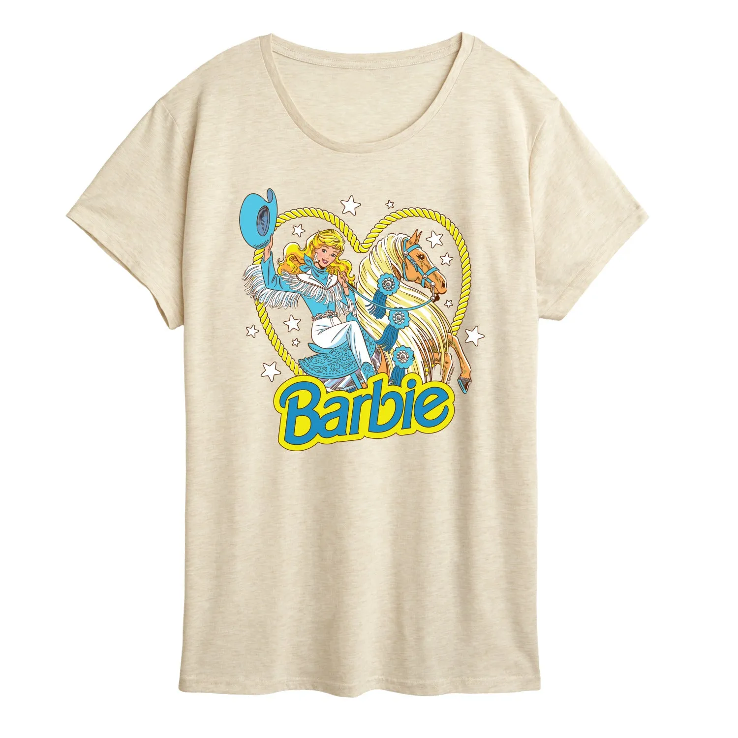 Barbie - Retro Western Comic-Women's Short Sleeve Graphic T-Shirt sold by Zulily