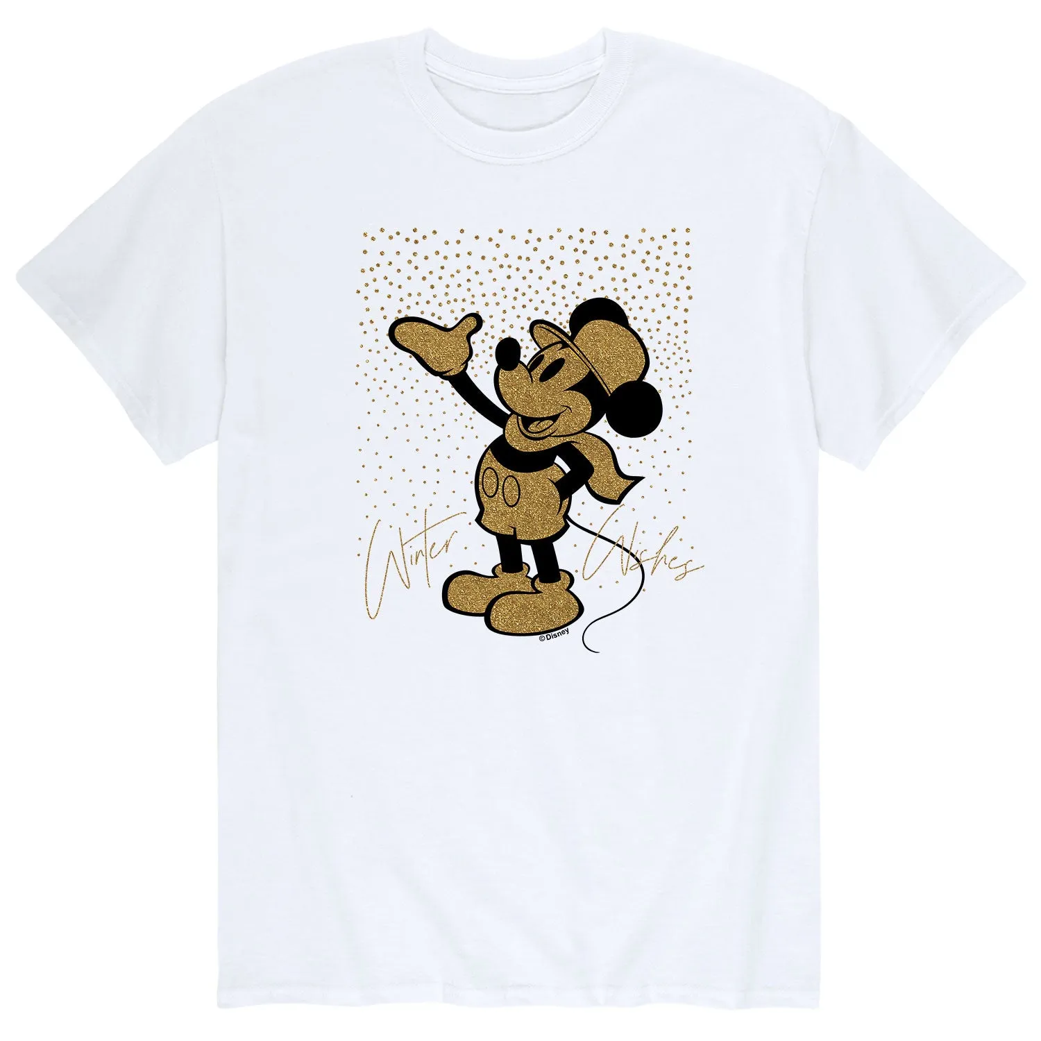 Mickey & Friends - Winter Wishes Mickey Sparkle - Men's Short Sleeve Graphic T-Shirt sold by Zulily product image thumbnail 4