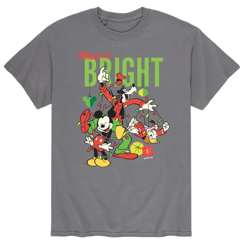 Mickey & Friends - Make It Bright- Men's Short Sleeve Graphic T-Shirt sold by Zulily