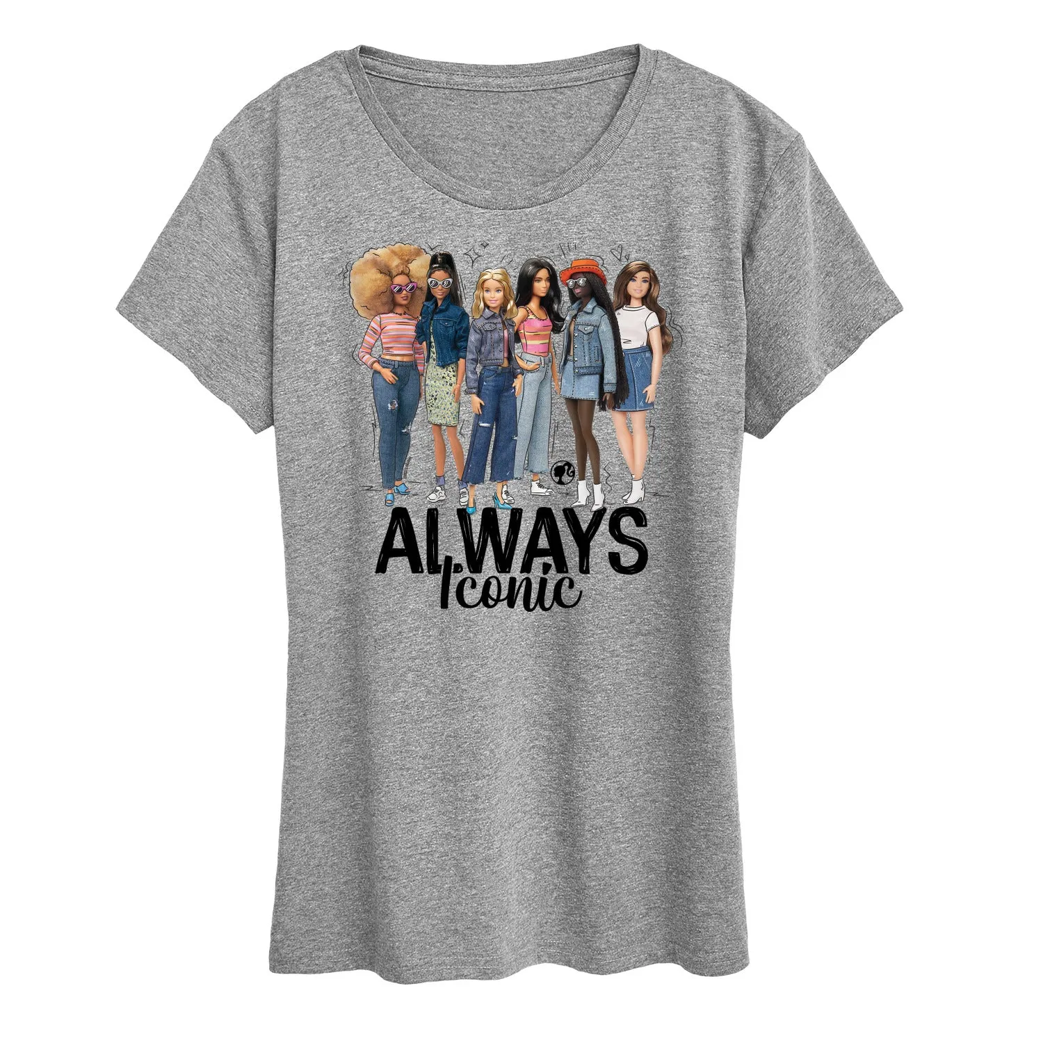 Barbie - Always Iconic - Women's Short Sleeve Graphic T-Shirt sold by Zulily