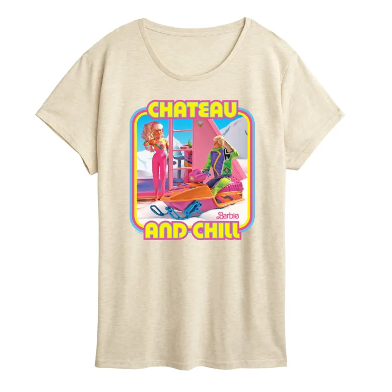 Barbie - Retro Chateau And Chill-Women's Short Sleeve Graphic T-Shirt sold by Zulily