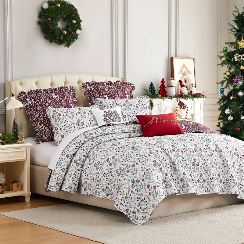 Southshore Fine Linens Holiday Harmony Oversized 7-Piece Quilt Set sold by Zulily