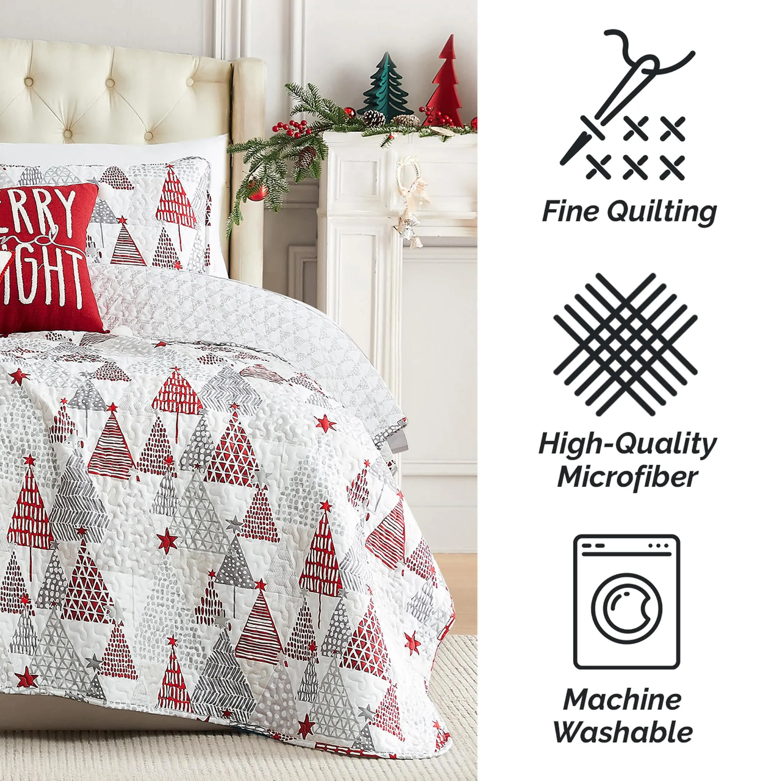 Southshore Fine Linens Merry and Bright Oversized 6-Piece Quilt Set sold by Zulily product image thumbnail 2