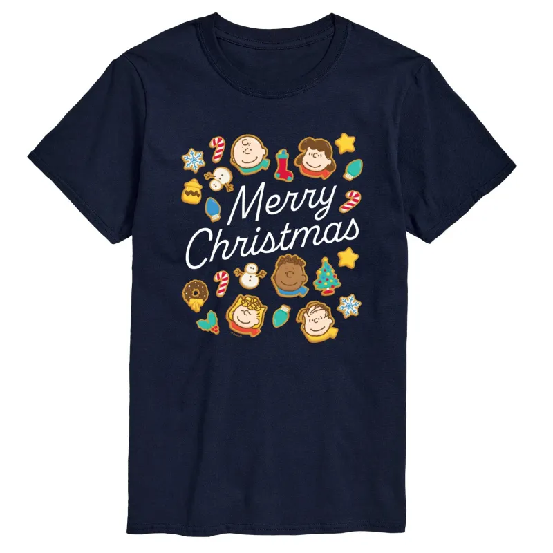 Peanuts - Merry Christmas Peanuts Cookies - Men's Short Sleeve Graphic T-Shirt sold by Zulily