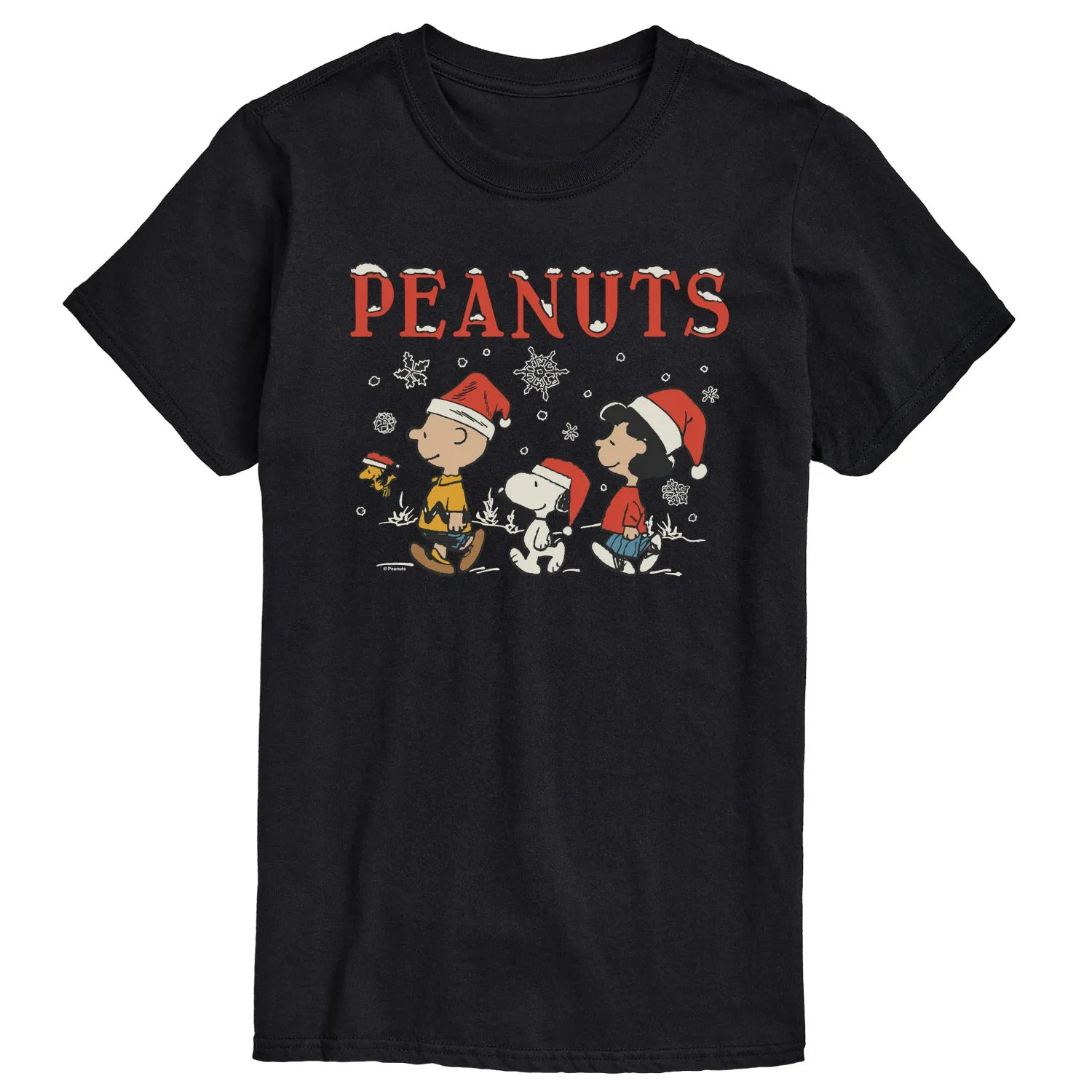 Peanuts - Snowflakes - Men's Short Sleeve Graphic T-Shirt sold by Zulily