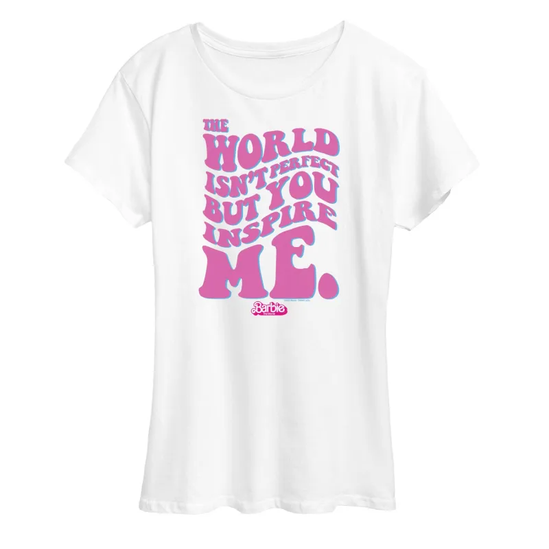 Barbie the Movie - You Inspire Me - Women's Short Sleeve Graphic T-Shirt sold by Zulily
