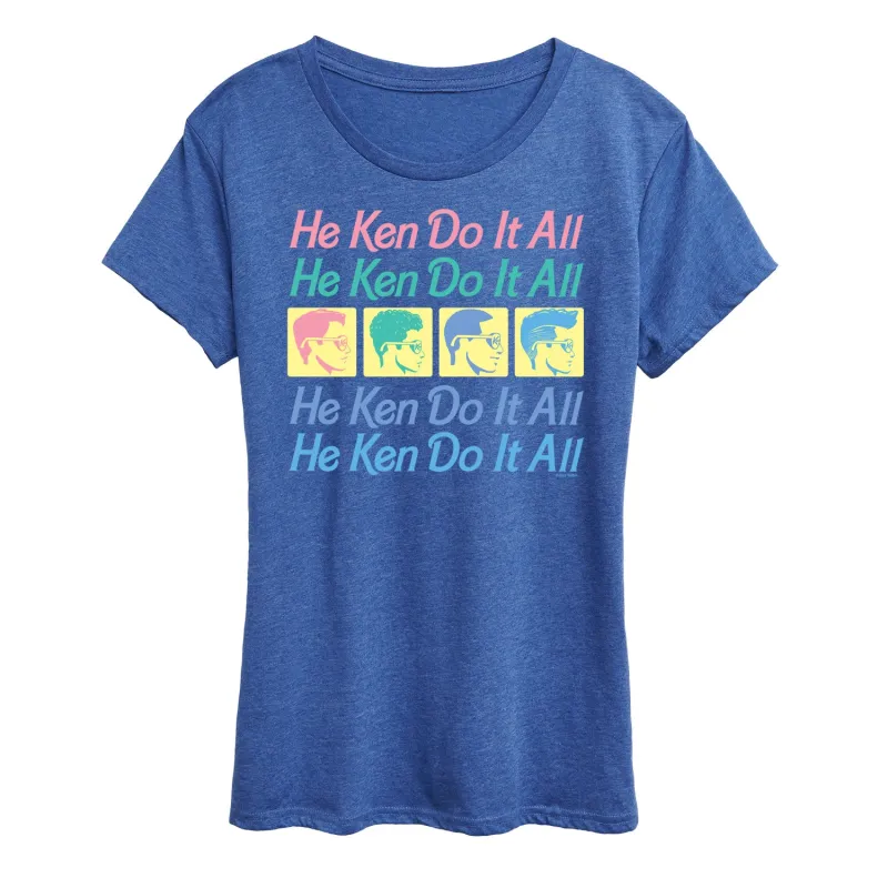 Barbie - He Ken Can Do It All Stacked - Women's Short Sleeve Graphic T-Shirt sold by Zulily