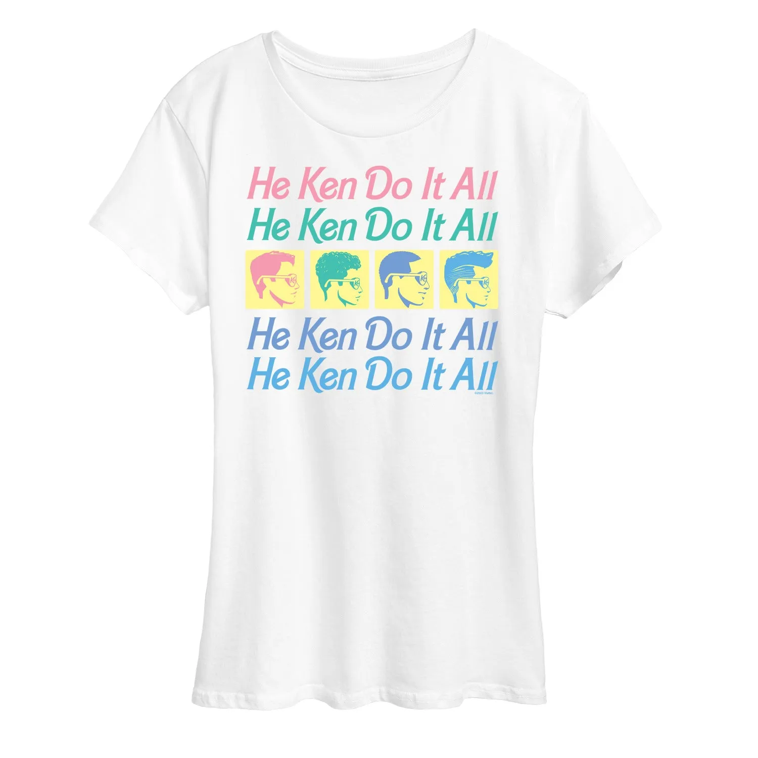 Barbie - He Ken Can Do It All Stacked - Women's Short Sleeve Graphic T-Shirt sold by Zulily product image thumbnail 5