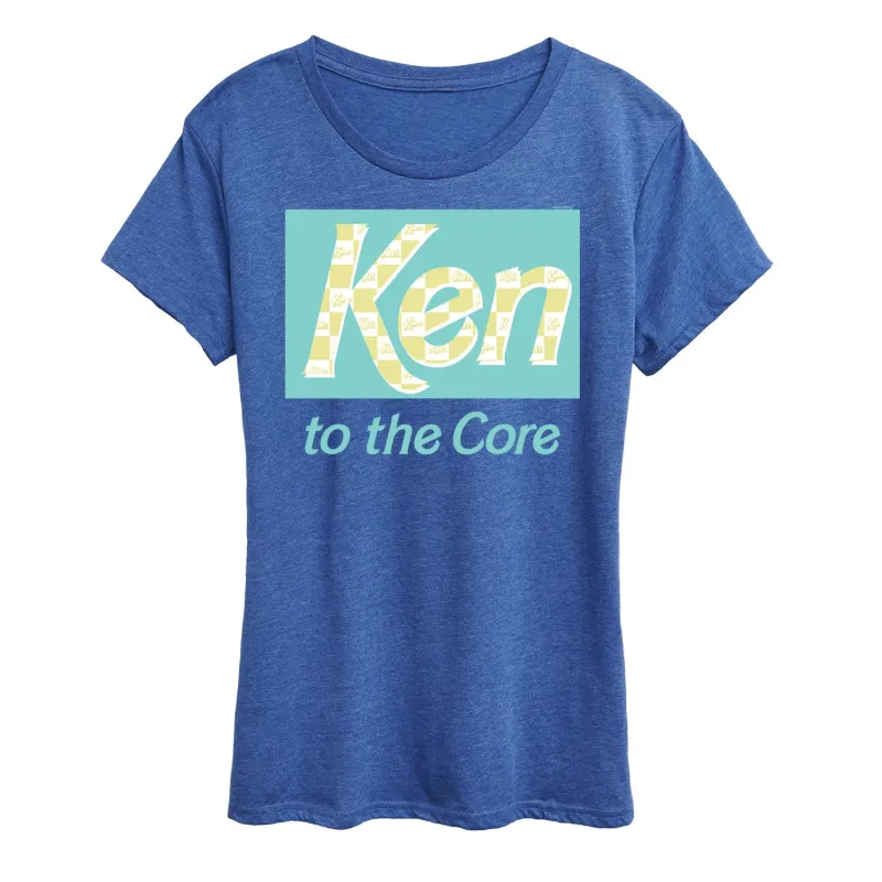 Barbie - Ken to the Core - Checked Style - Women's Short Sleeve Graphic T-Shirt sold by Zulily