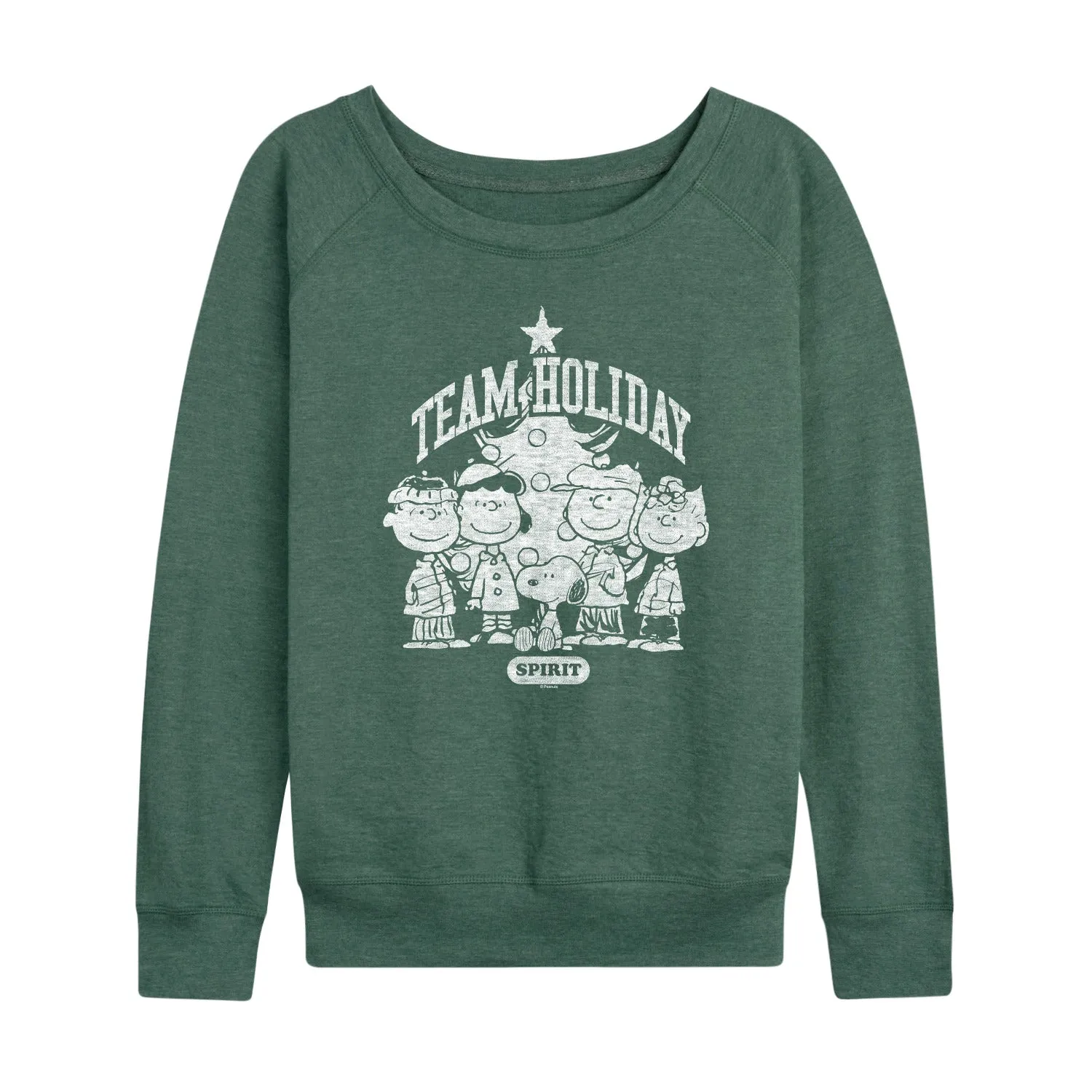 Peanuts - Group Team Holiday Spirit - Women's French Terry Long Sleeve Pullover sold by Zulily product image thumbnail 4