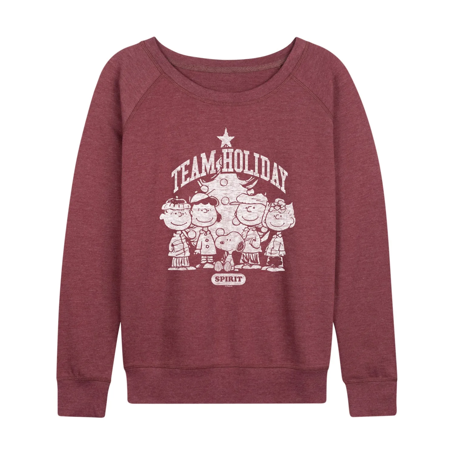 Peanuts - Group Team Holiday Spirit - Women's French Terry Long Sleeve Pullover sold by Zulily product image thumbnail 5