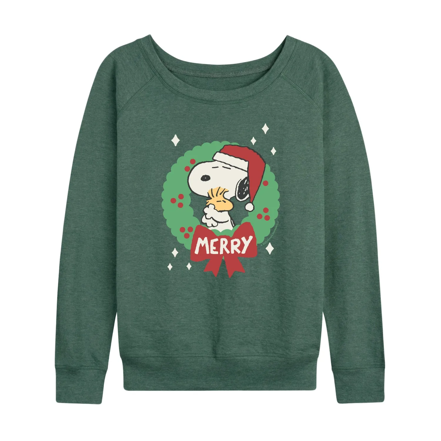 Peanuts - Merry Christmas Snoopy - Women's French Terry Long Sleeve Pullover sold by Zulily product image thumbnail 4