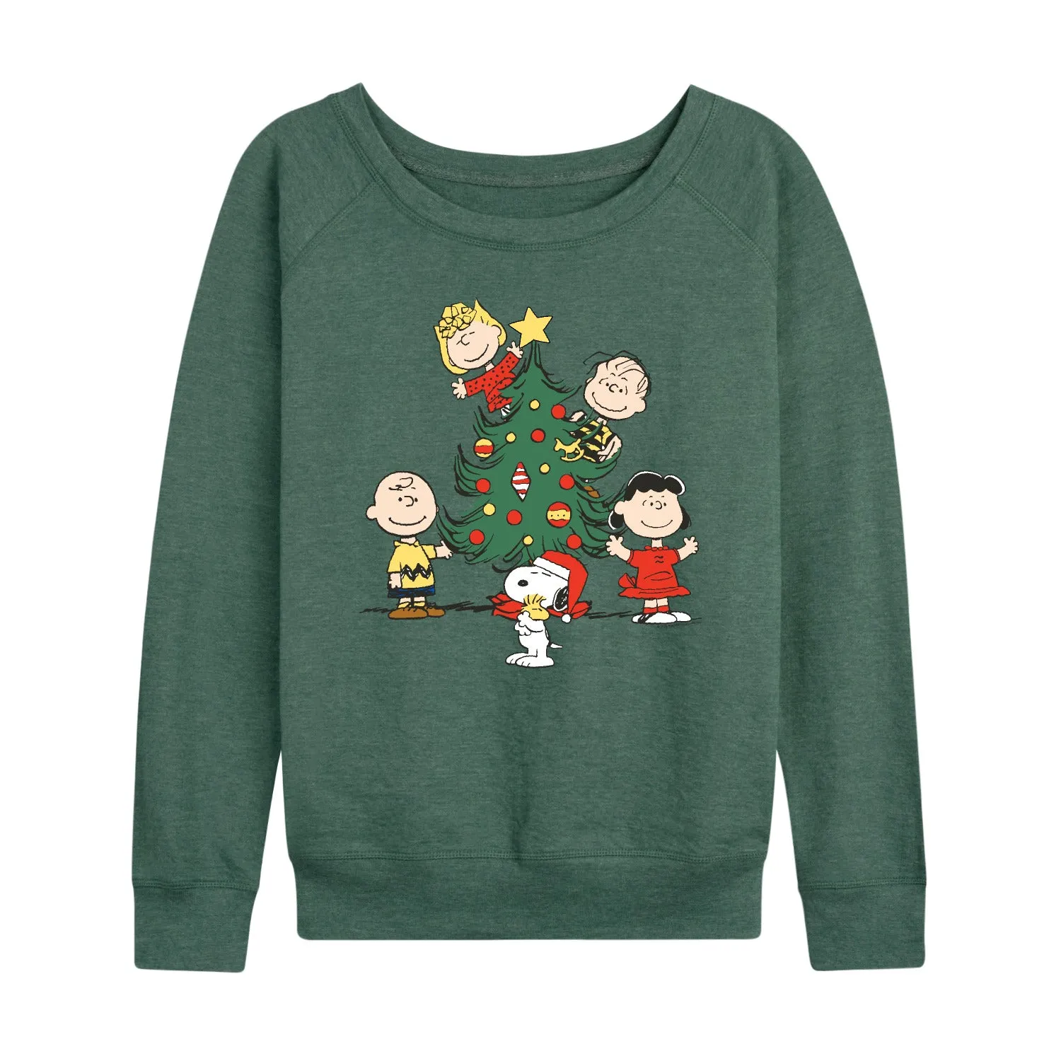 Peanuts - Peanuts Christmas Tree - Women's French Terry Long Sleeve Pullover sold by Zulily product image thumbnail 4