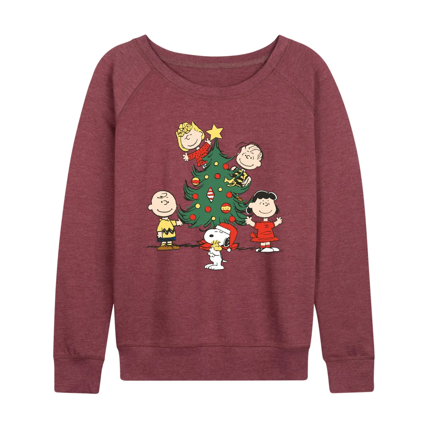 Peanuts - Peanuts Christmas Tree - Women's French Terry Long Sleeve Pullover sold by Zulily product image thumbnail 5