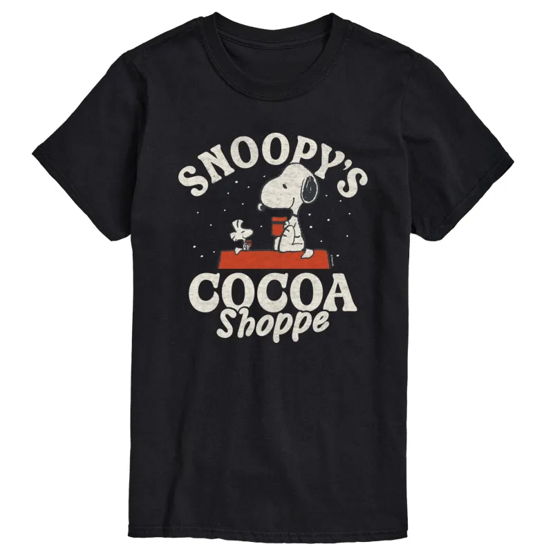 Peanuts - Snoopys Cocoa Shoppe - Men's Short Sleeve Graphic T-Shirt sold by Zulily