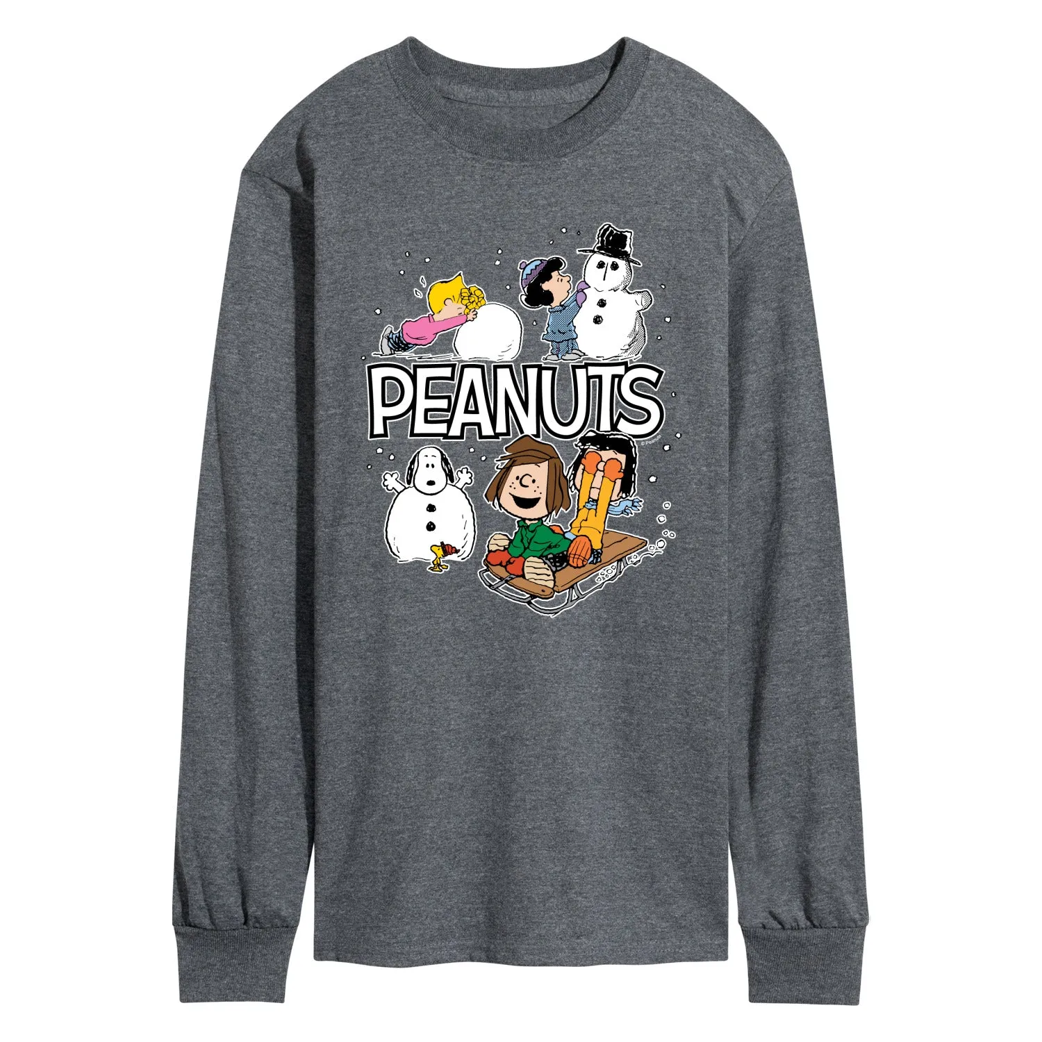 Peanuts - Peanuts Winter Stickers - Men's Long Sleeve Graphic T-Shirt sold by Zulily product image thumbnail 4