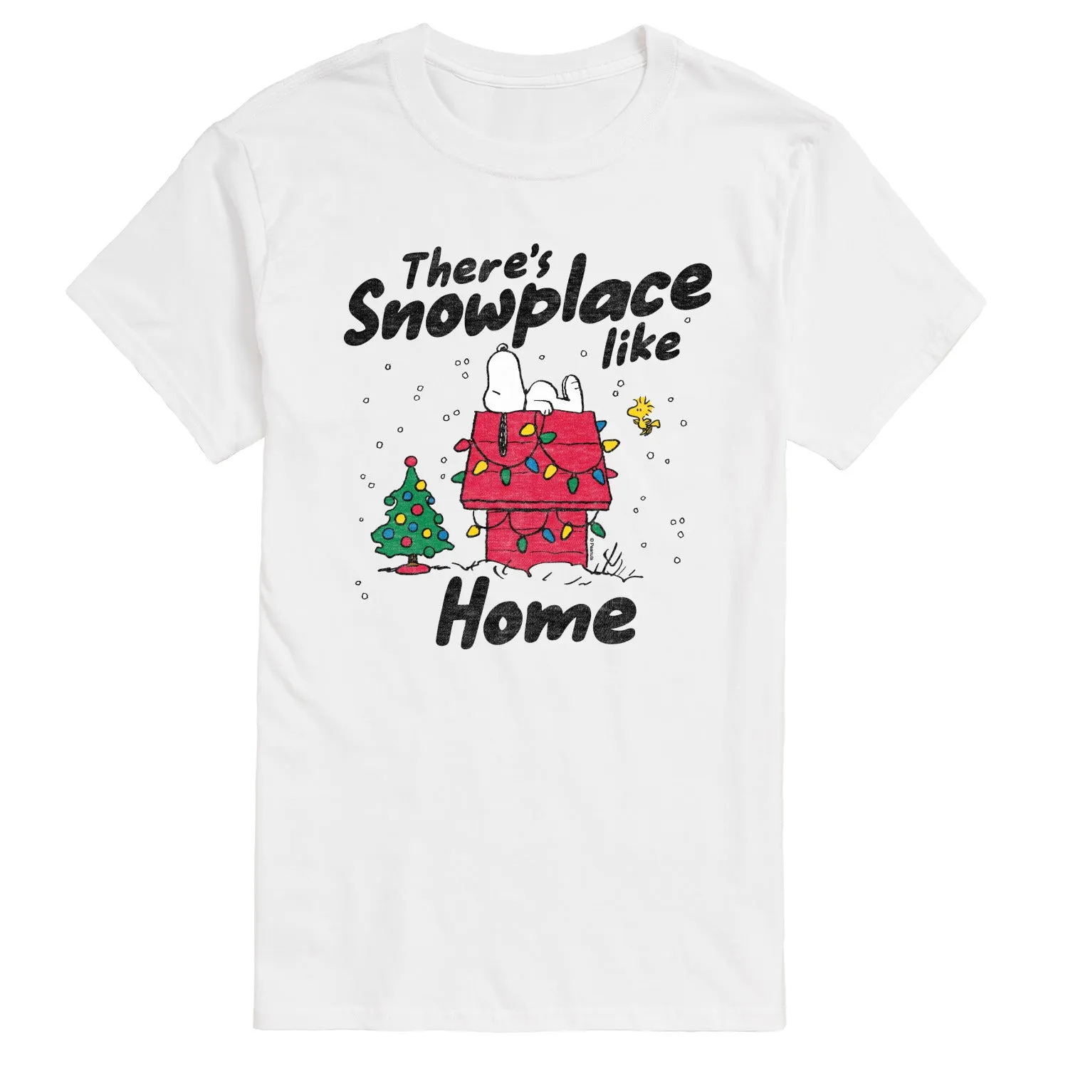 Peanuts - Theres Snowplace Like Home - Men's Short Sleeve Graphic T-Shirt sold by Zulily