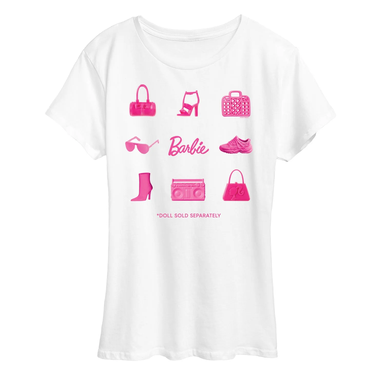 Barbie - Iconic Purse, Shoes, Sunglasses, & Boombox - Doll Sold Separately - Women's Short Sleeve Graphic T-Shirt sold by Zulily product image thumbnail 5