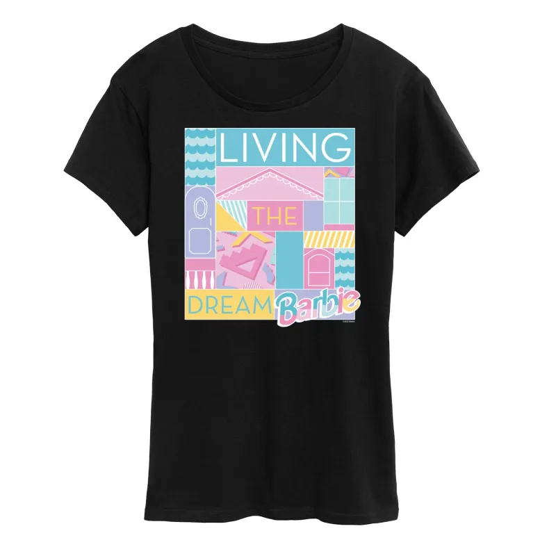 Barbie - Loving & Living the Dream - Women's Short Sleeve Graphic T-Shirt sold by Zulily