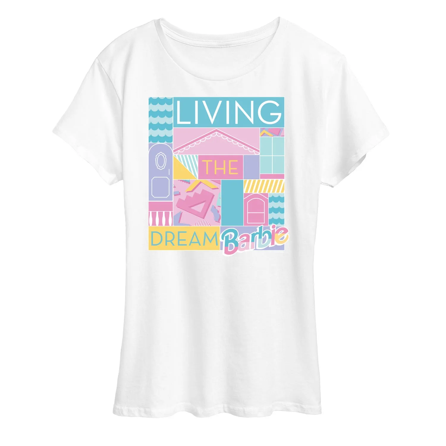 Barbie - Loving & Living the Dream - Women's Short Sleeve Graphic T-Shirt sold by Zulily product image thumbnail 5