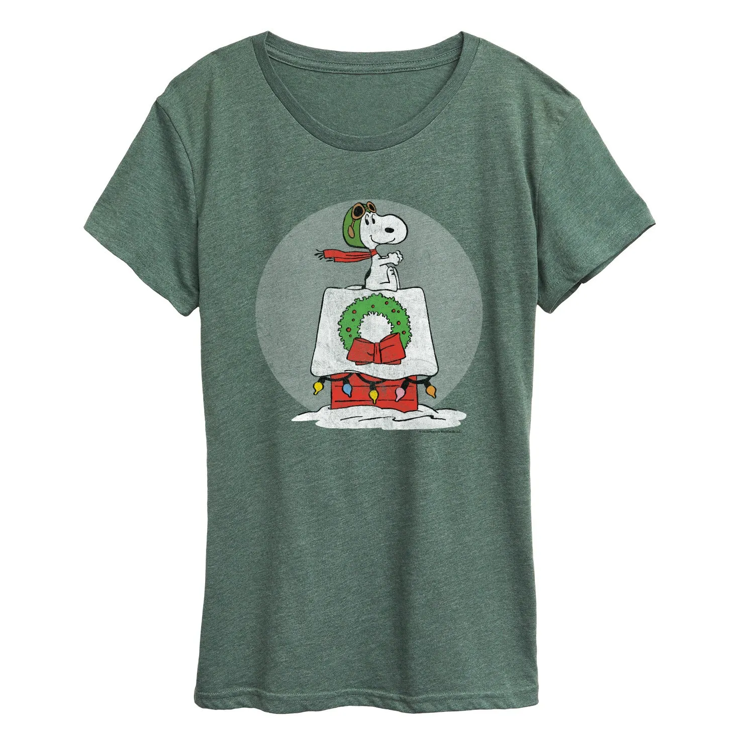 Peanuts - Snoopy Christmas House - Women's Short Sleeve Graphic T-Shirt sold by Zulily product image thumbnail 4