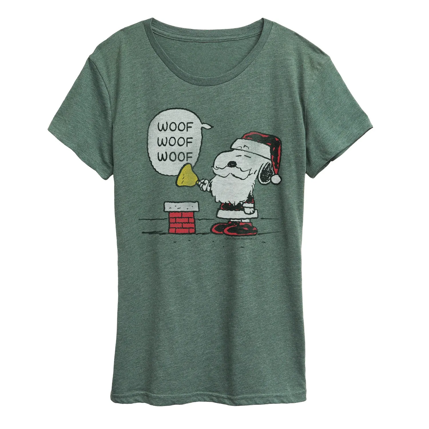 Peanuts - Snoopy Santa - Women's Short Sleeve Graphic T-Shirt sold by Zulily product image thumbnail 4