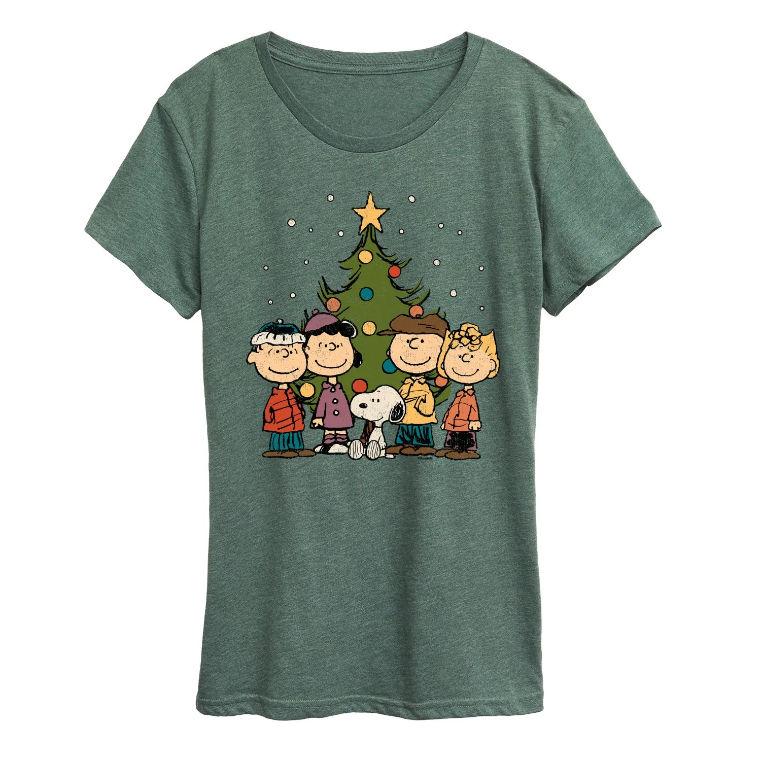 Peanuts - Peanuts Christmas Group - Women's Short Sleeve Graphic T-Shirt sold by Zulily product image thumbnail 4