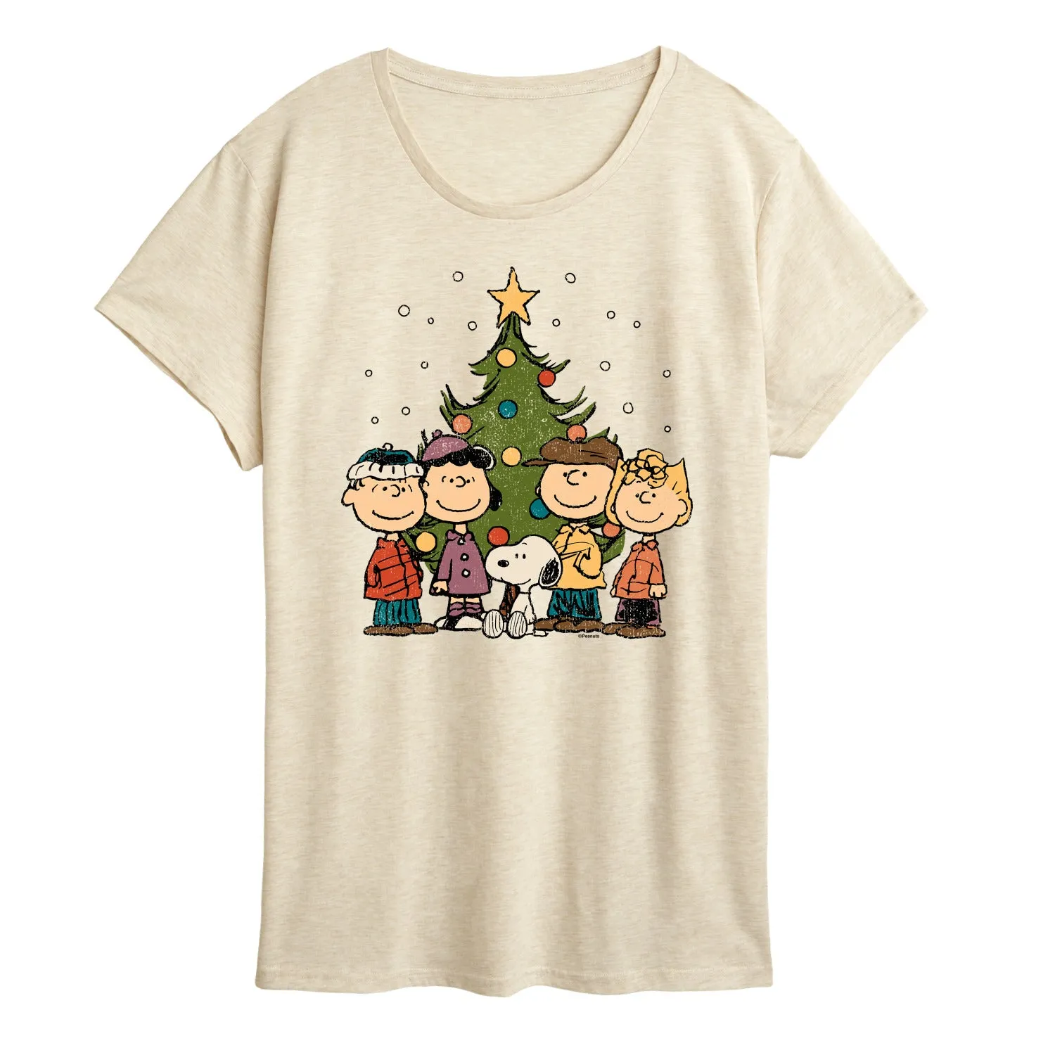 Peanuts - Peanuts Christmas Group - Women's Short Sleeve Graphic T-Shirt sold by Zulily