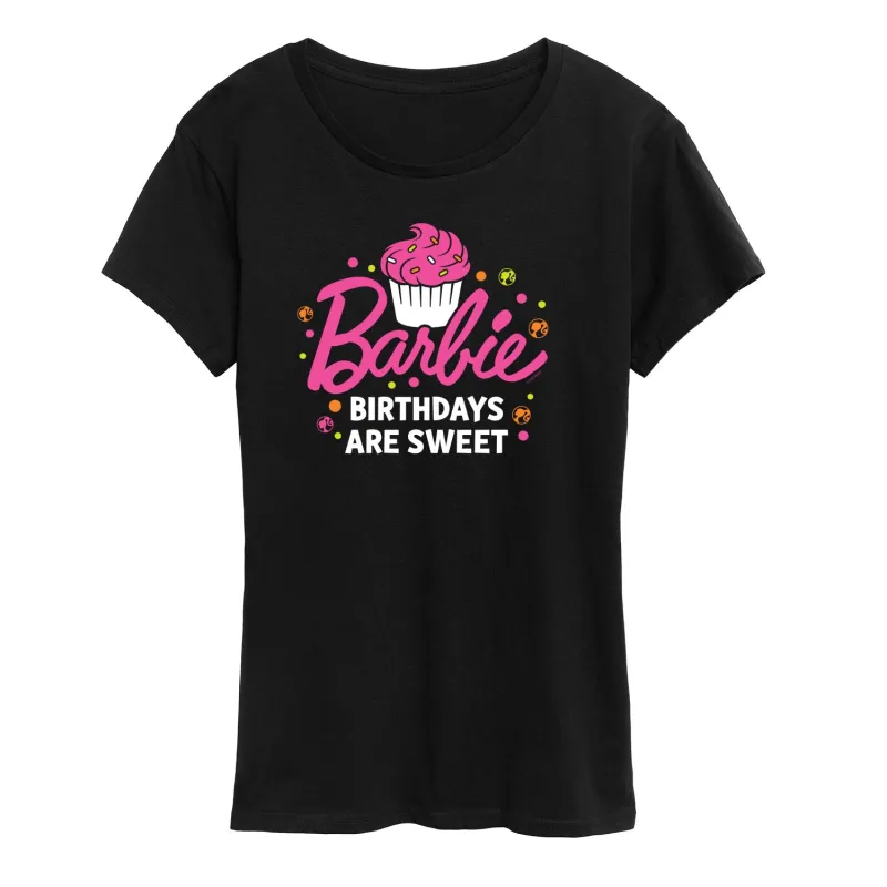 Barbie - Birthdays Are Sweet - Women's Short Sleeve Graphic T-Shirt sold by Zulily