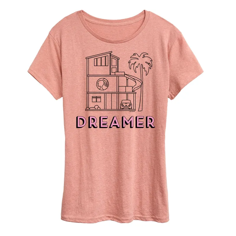 Barbie - Dreamer - Original Dreamhouse Layout - Women's Short Sleeve Graphic T-Shirt sold by Zulily
