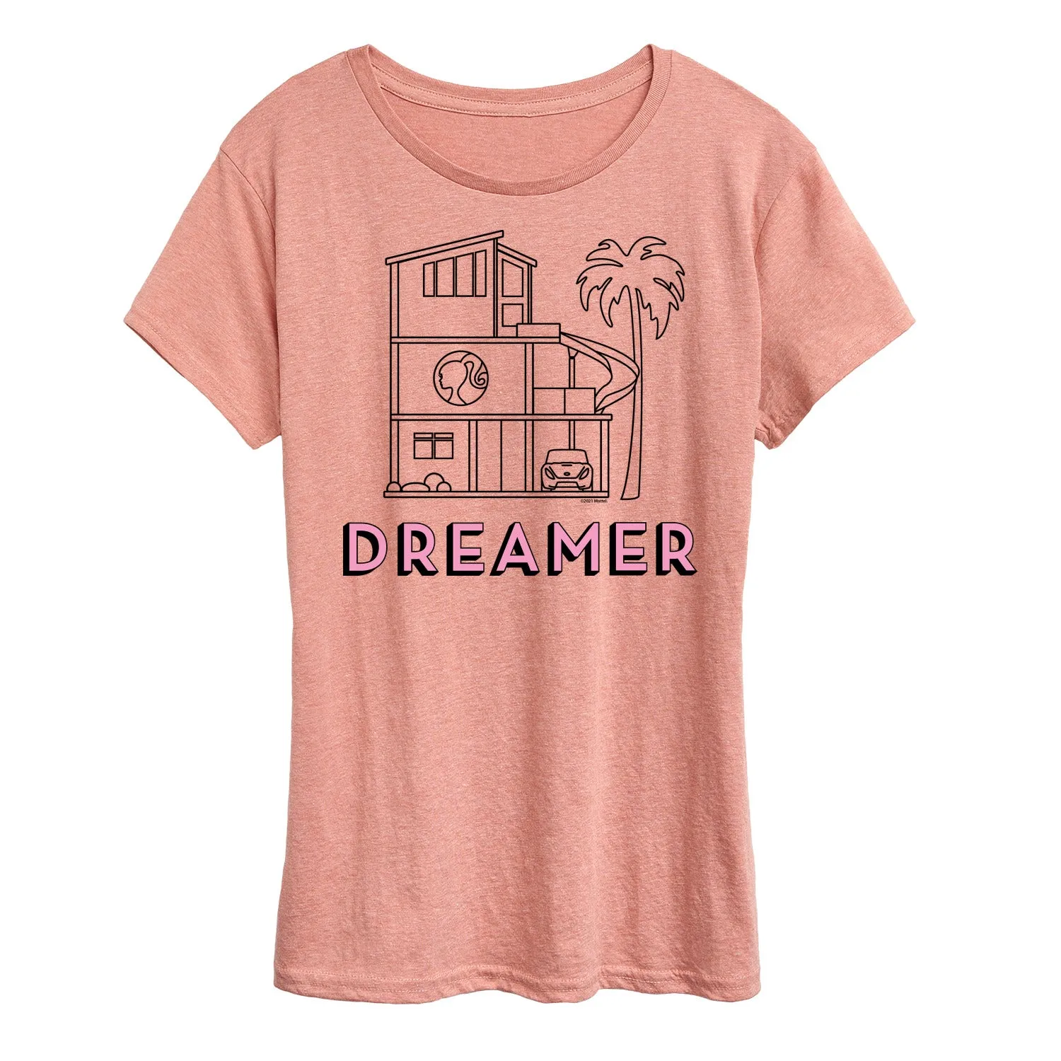 Barbie - Dreamer - Original Dreamhouse Layout - Women's Short Sleeve Graphic T-Shirt sold by Zulily