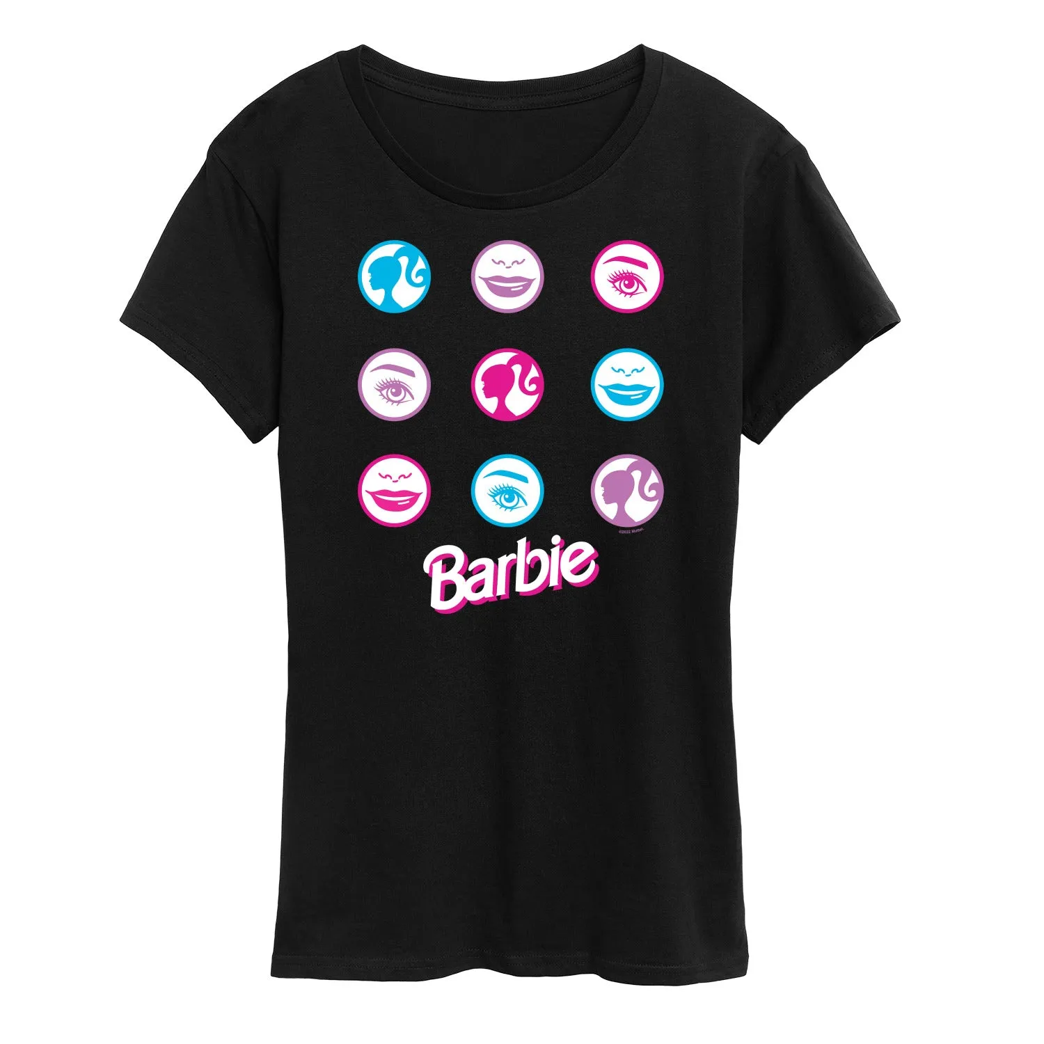 Barbie - Iconic Features of Barbie - Women's Short Sleeve Graphic T-Shirt sold by Zulily