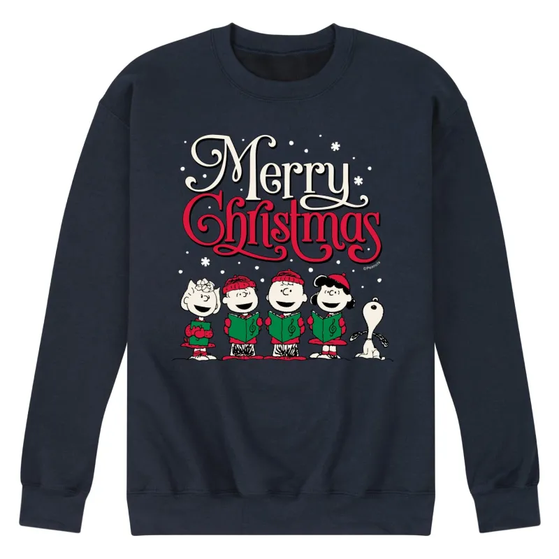 Peanuts - Merry Christmas Choir - Men's Crew Fleece Sweatshirt sold by Zulily