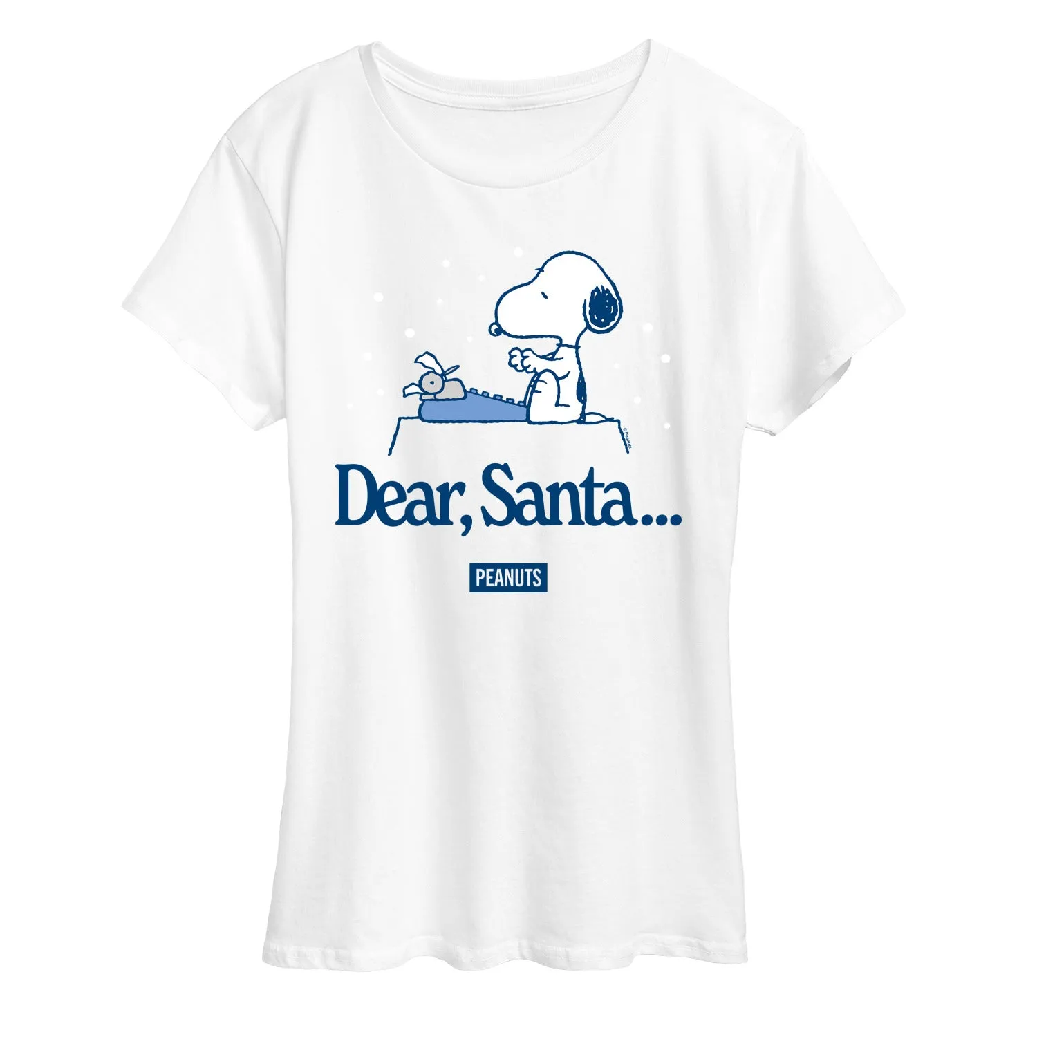Peanuts - Snoopy Dear Santa - Women's Short Sleeve Graphic T-Shirt sold by Zulily product image thumbnail 5