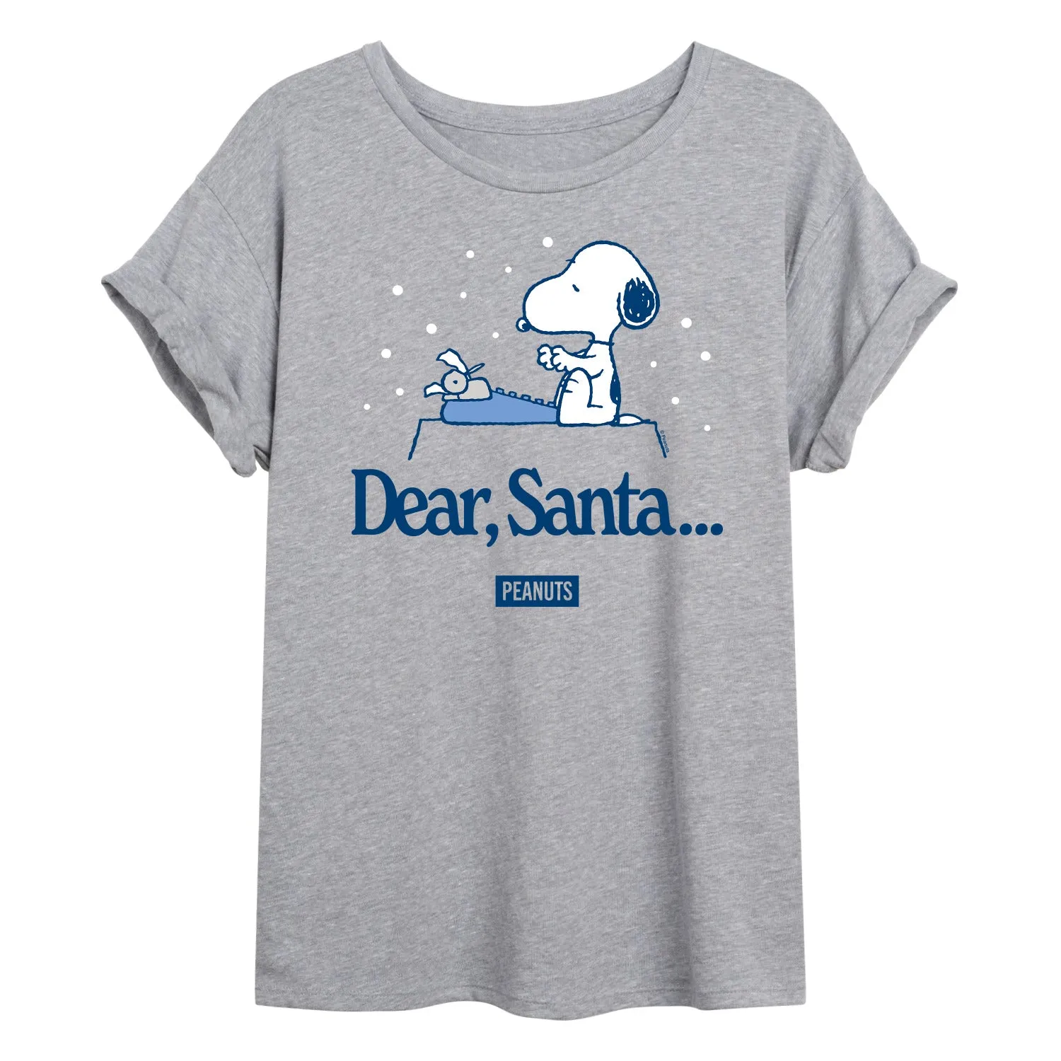 Peanuts - Snoopy Dear Santa - Womens Oversized Graphic T-Shirt sold by Zulily product image thumbnail 3