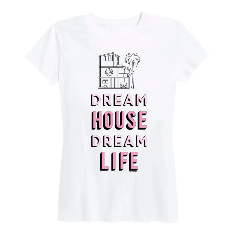 Barbie - Dream House Dream Life - Women's Short Sleeve Graphic T-Shirt sold by Zulily