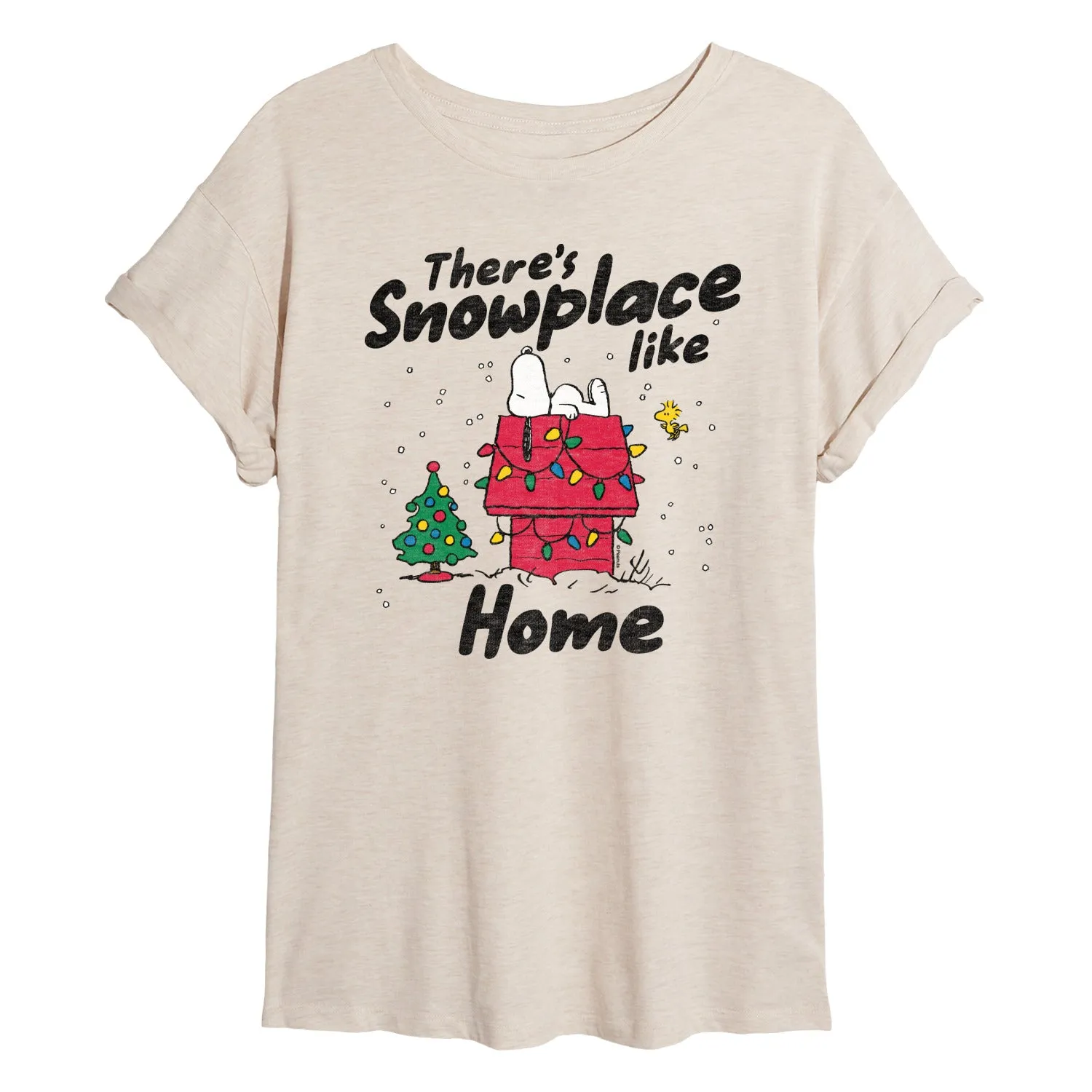 Peanuts - Theres Snowplace Like Home - Womens Oversized Graphic T-Shirt sold by Zulily