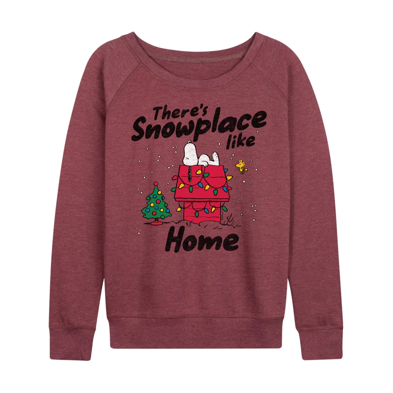 Peanuts - Theres Snowplace Like Home - Women's French Terry Long Sleeve Pullover sold by Zulily product image thumbnail 4