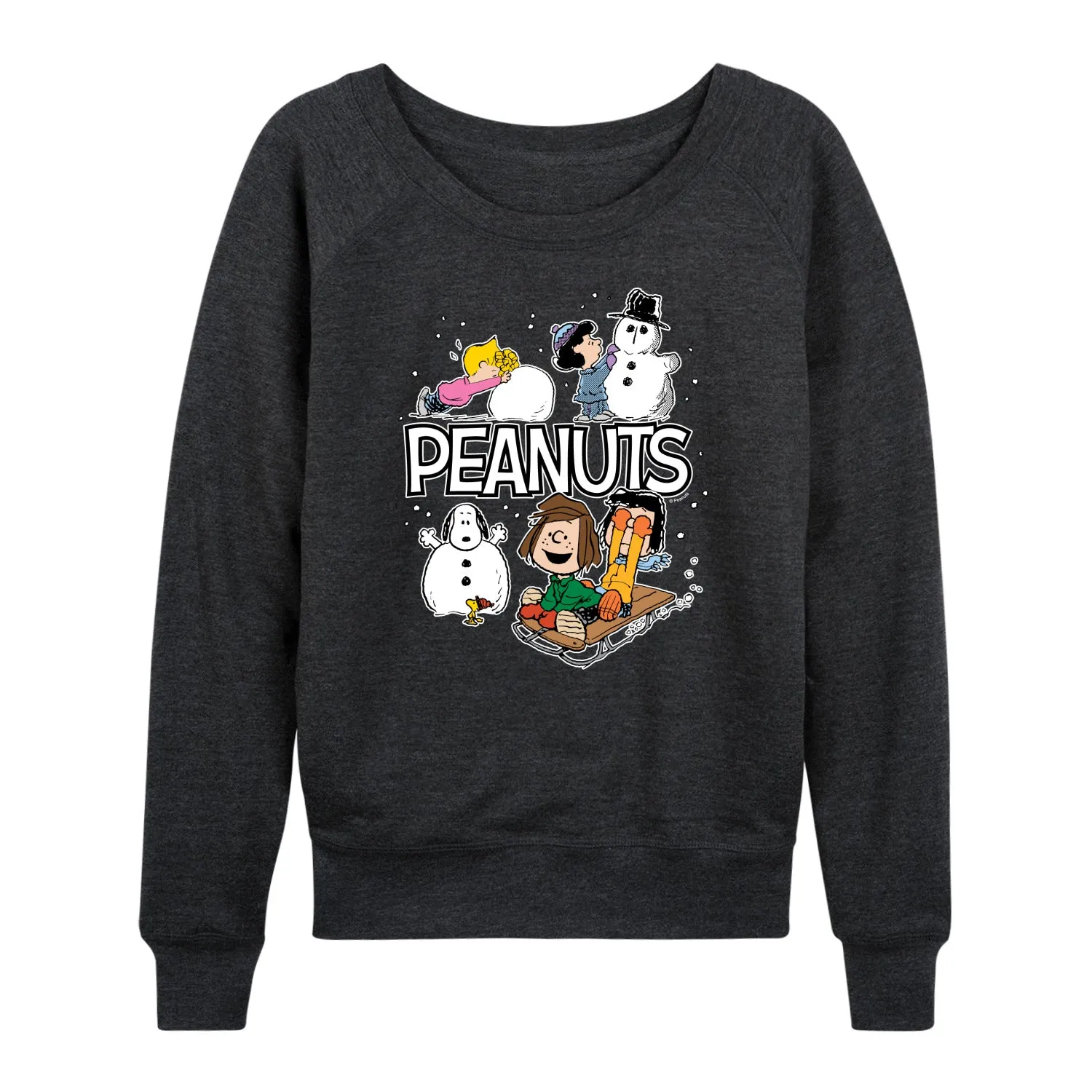 Peanuts - Winter Stickers - Women's French Terry Long Sleeve Pullover sold by Zulily product image thumbnail 4