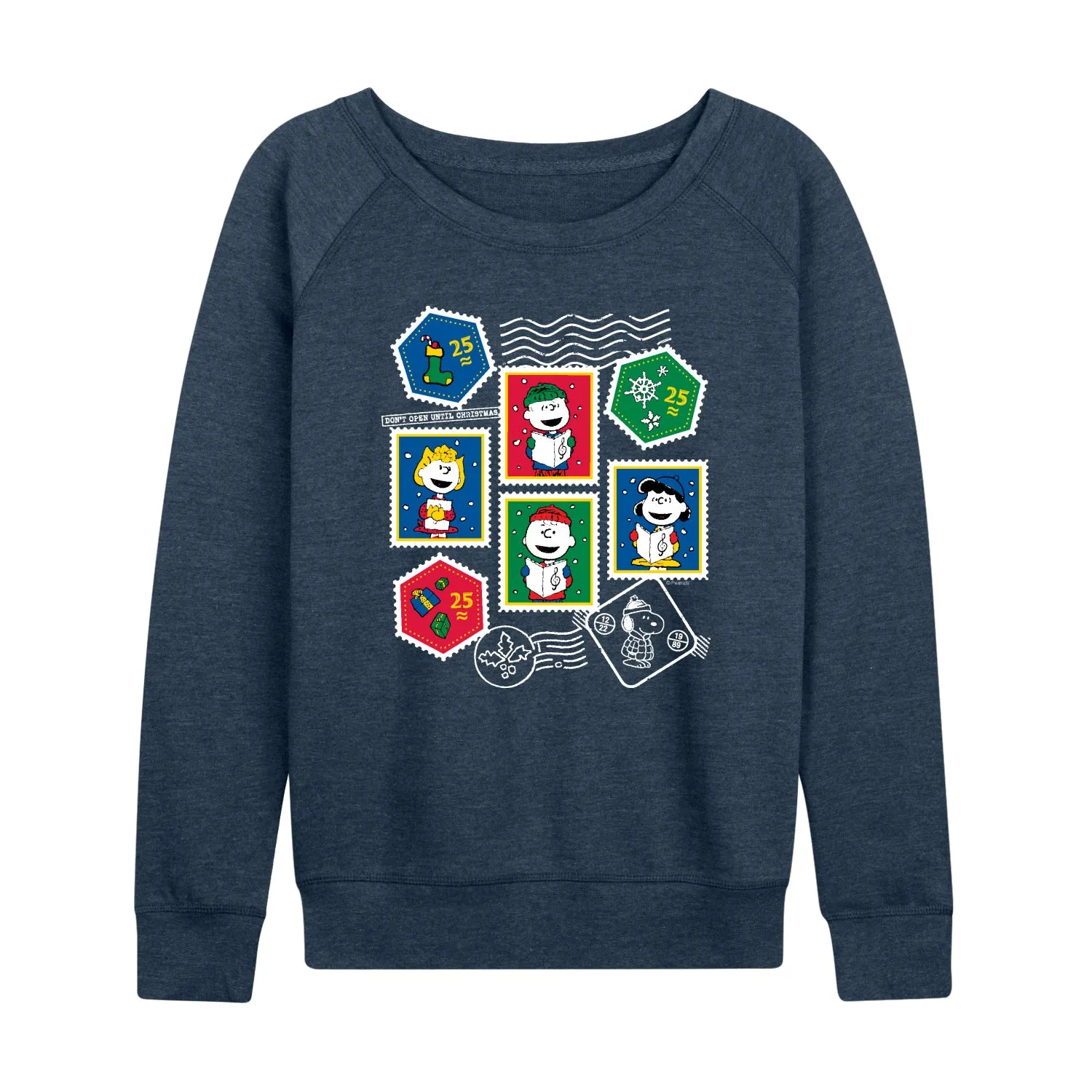 Peanuts - Christmas Stamps - Women's French Terry Long Sleeve Pullover sold by Zulily product image thumbnail 5
