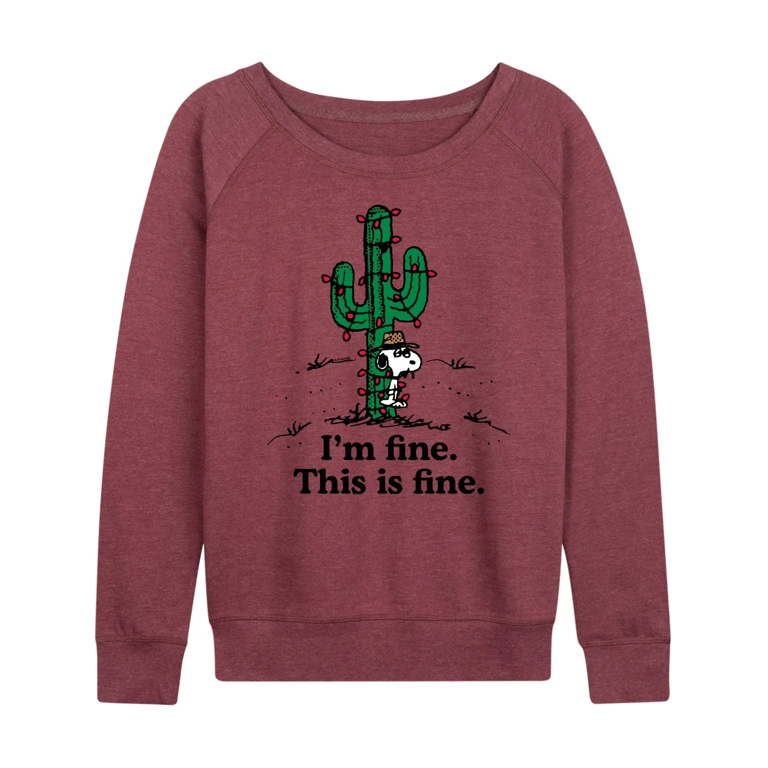 Peanuts - Im Fine Spike - Women's French Terry Long Sleeve Pullover sold by Zulily product image thumbnail 4