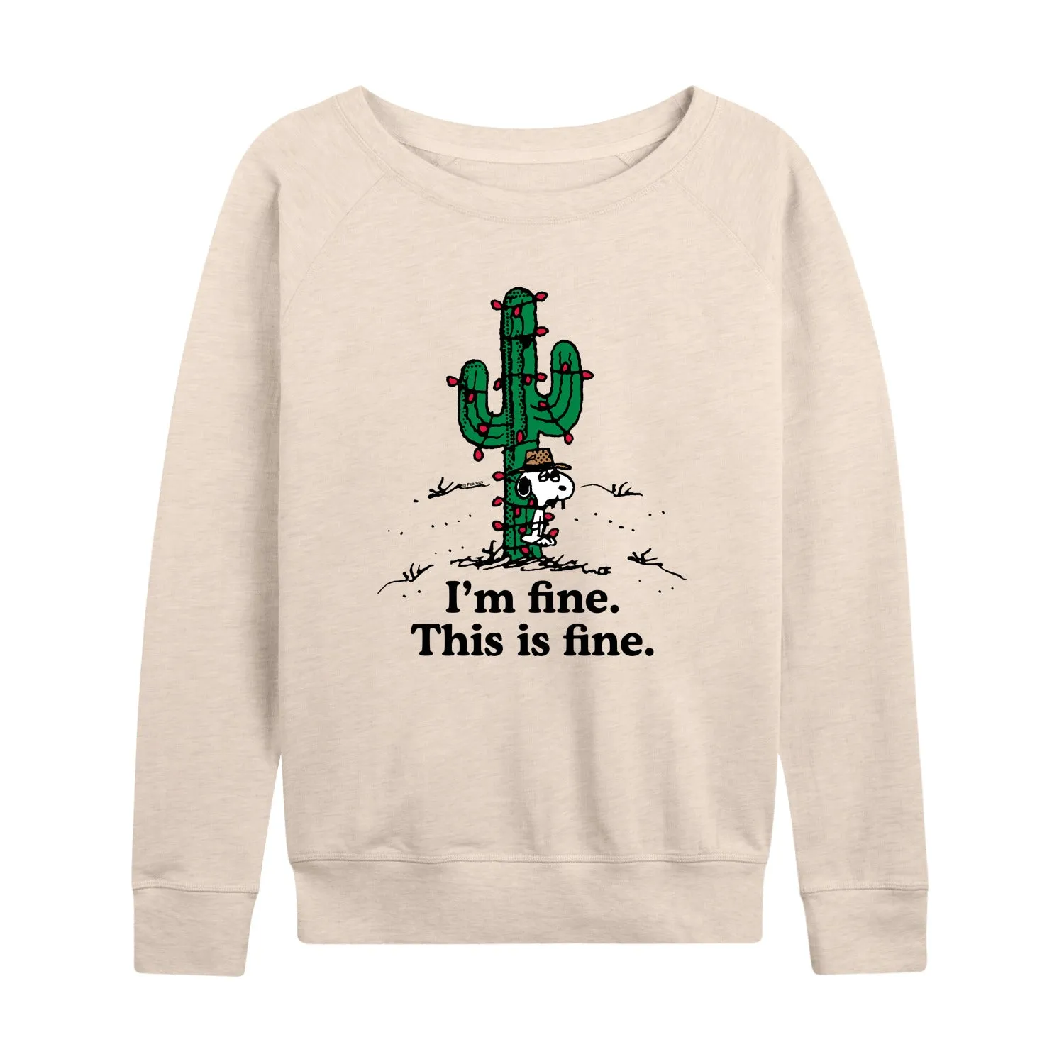 Peanuts - Im Fine Spike - Women's French Terry Long Sleeve Pullover sold by Zulily