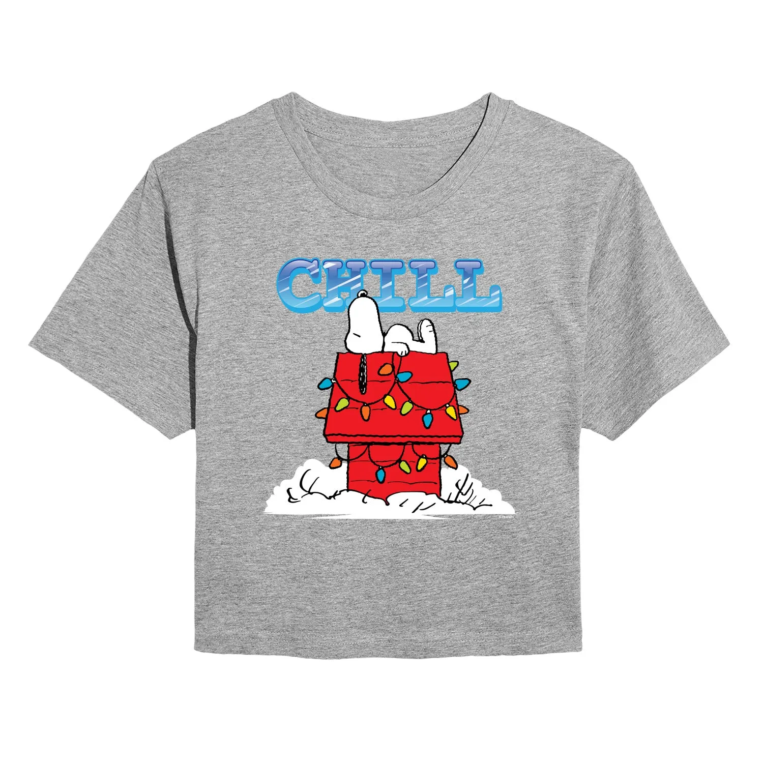 Peanuts - Snoopy Chill - Juniors Cropped Short Sleeve Graphic T-Shirt sold by Zulily product image thumbnail 3