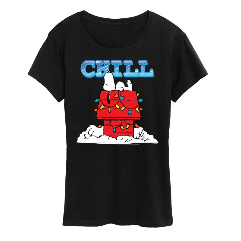 Peanuts - Snoopy Chill - Women's Short Sleeve Graphic T-Shirt sold by Zulily