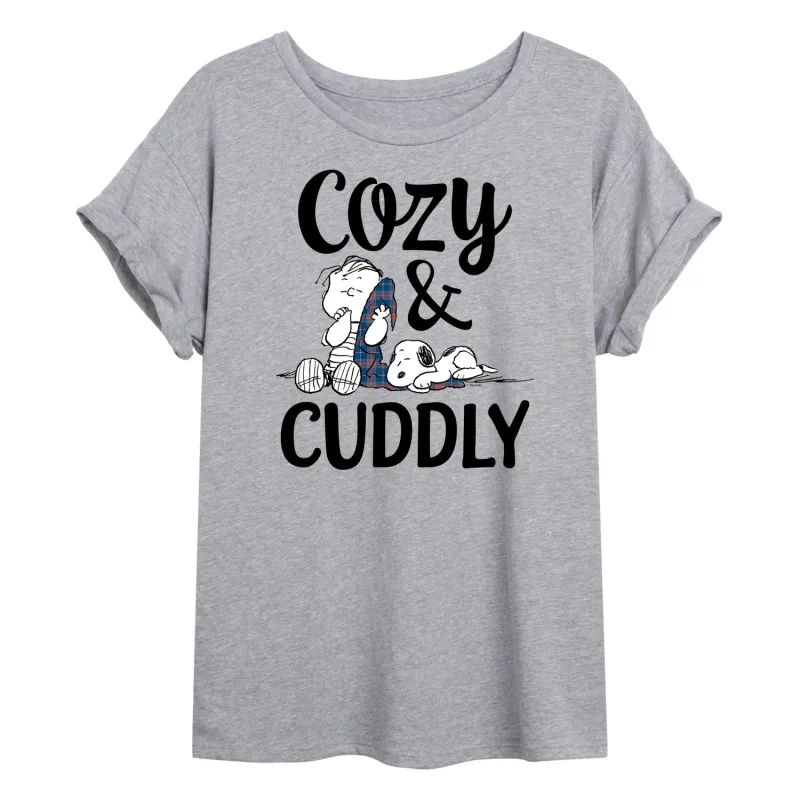Peanuts - Cozy And Cuddly - Women's Oversized T-Shirt sold by Zulily