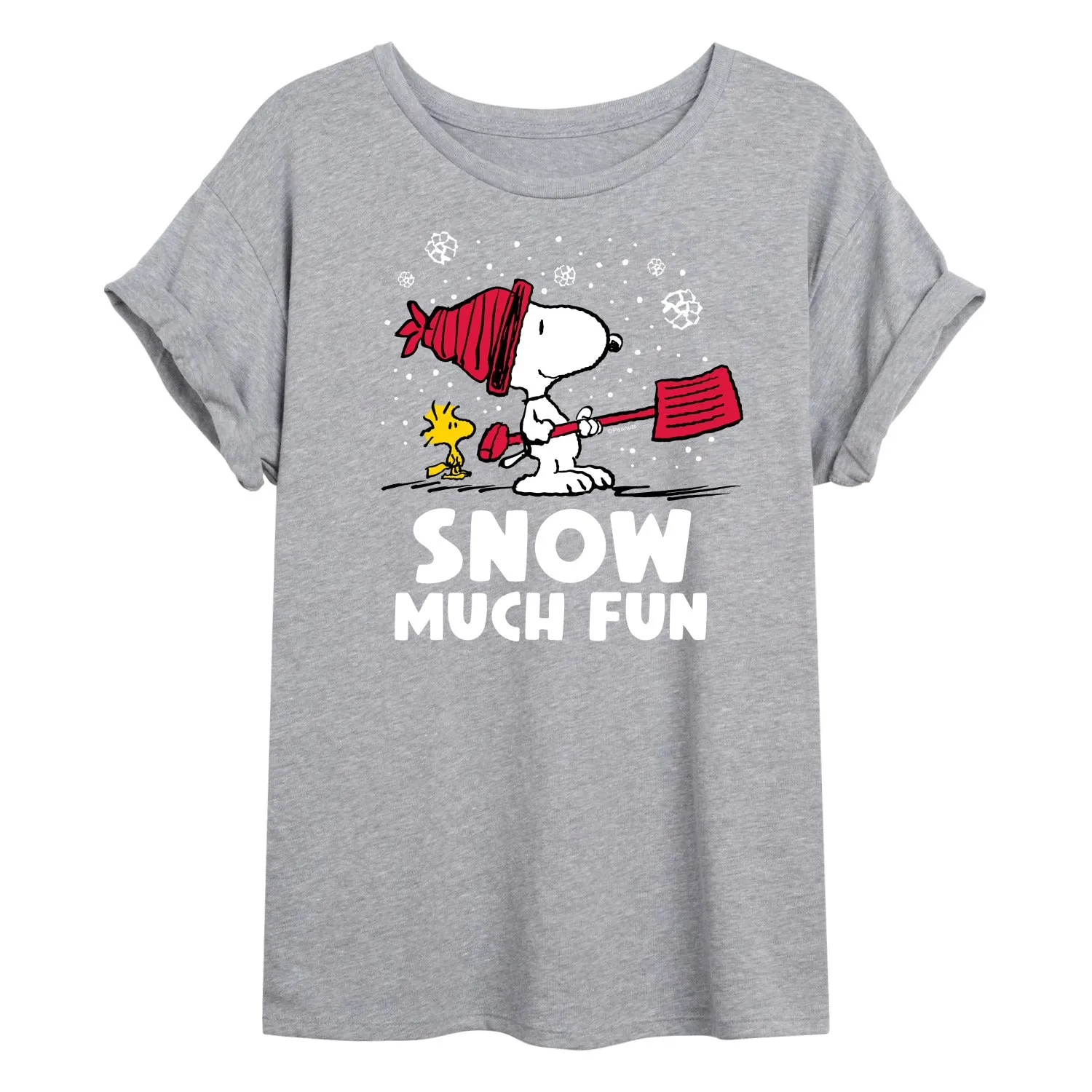 Peanuts - Snow Much Fun - Women's Oversized T-Shirt sold by Zulily product image thumbnail 3