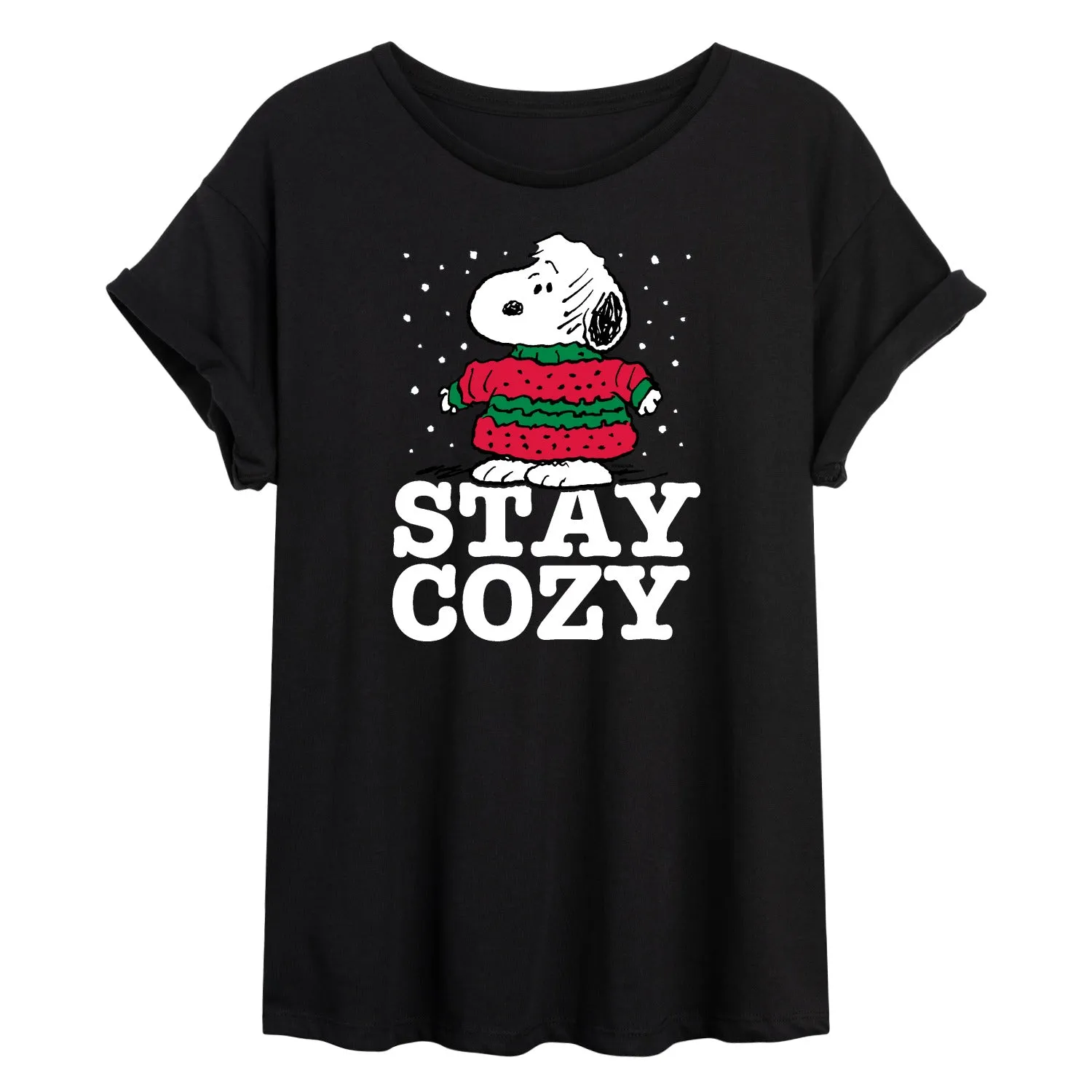 Peanuts - Stay Cozy - Women's Oversized T-Shirt sold by Zulily