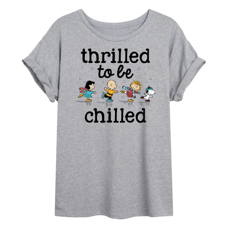 Peanuts - Thrilled To Be Chilled - Women's Oversized T-Shirt sold by Zulily
